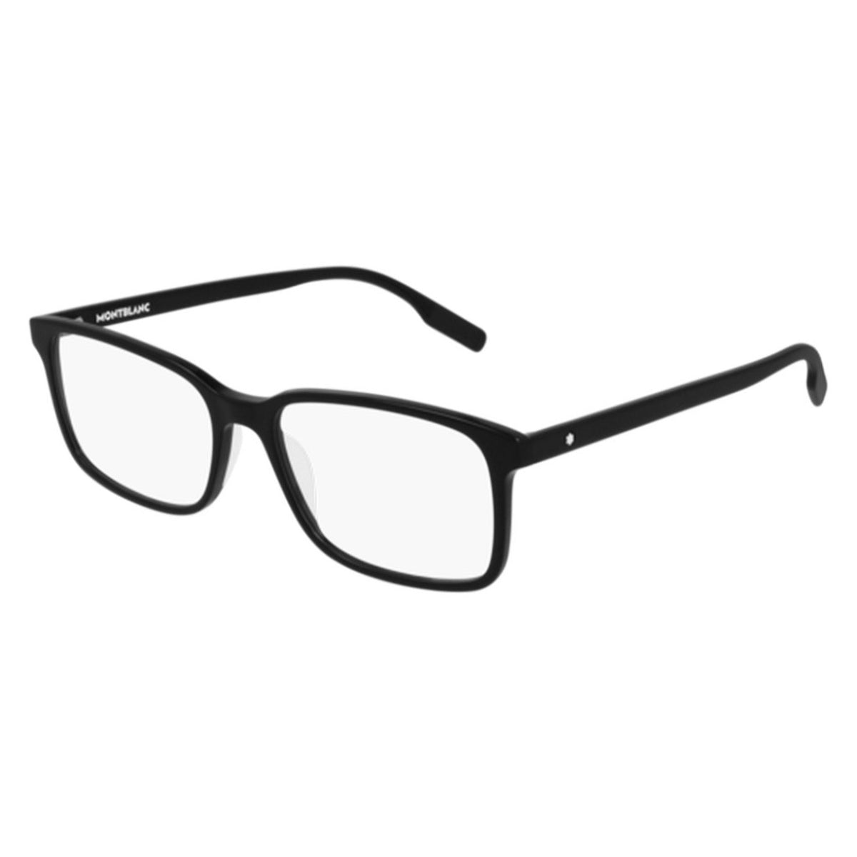 Montblanc Men's Sunglasses Spring Summer Black Transparent Demo Lens Demo Lens Shiny MB0152O 005