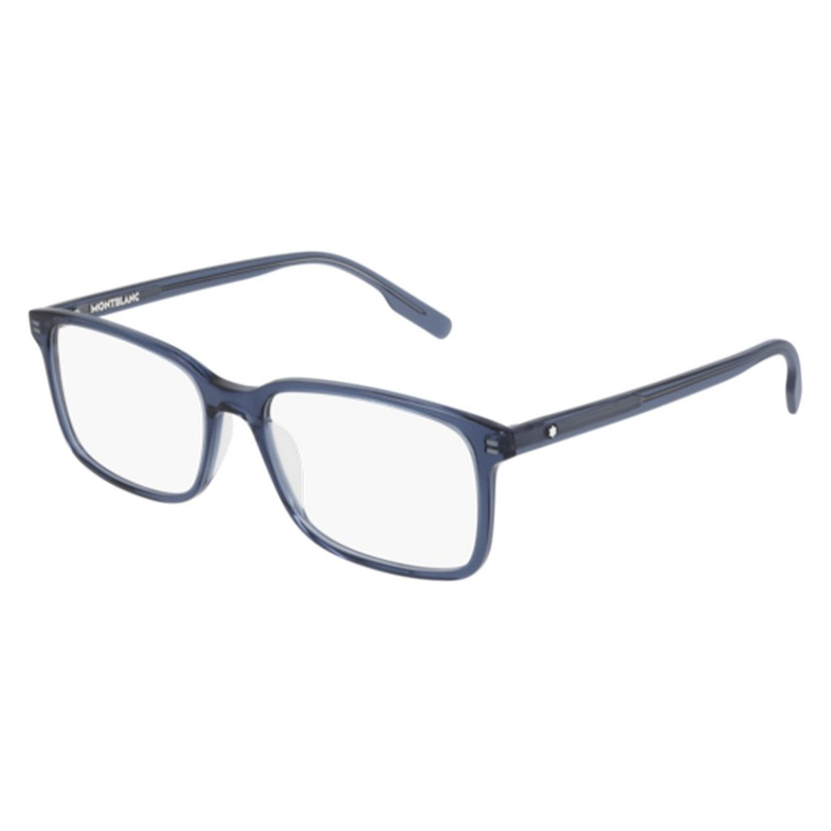 Montblanc Men's Sunglasses Spring Summer Blue Transparent Demo Lens Demo Lens Transparent MB0152O 007