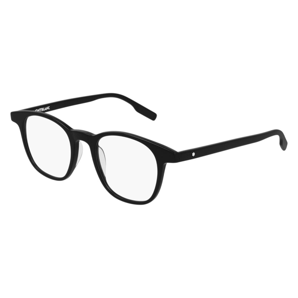 Montblanc Men's Sunglasses Spring Summer Black Transparent Demo Lens Demo Lens Shiny MB0153O 001