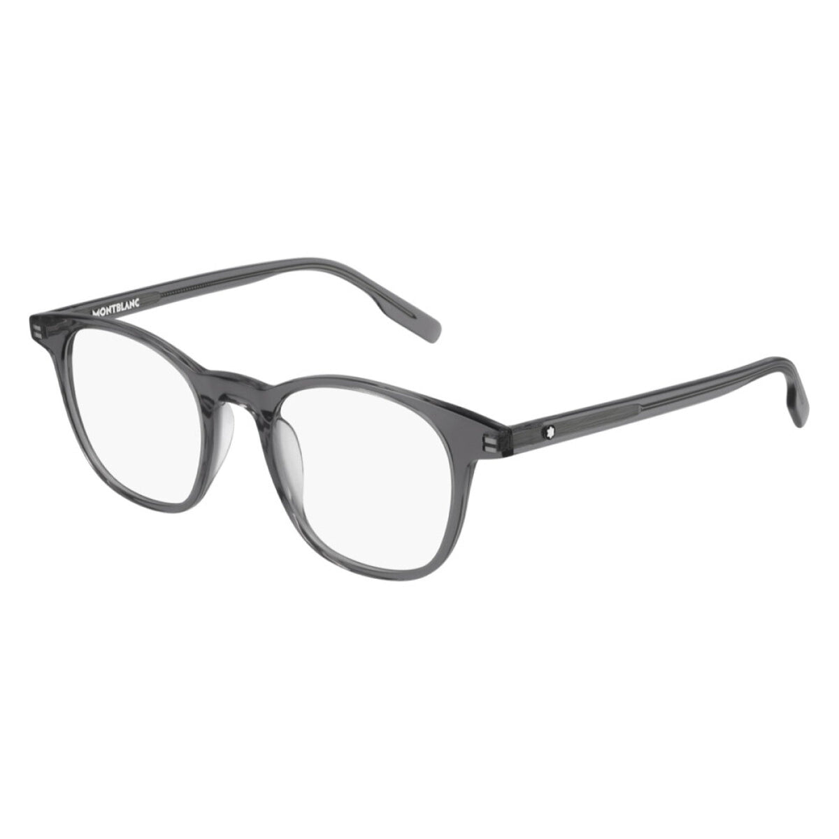 Montblanc Men's Sunglasses Spring Summer Grey Transparent Demo Lens Demo Lens Transparent MB0153O 004