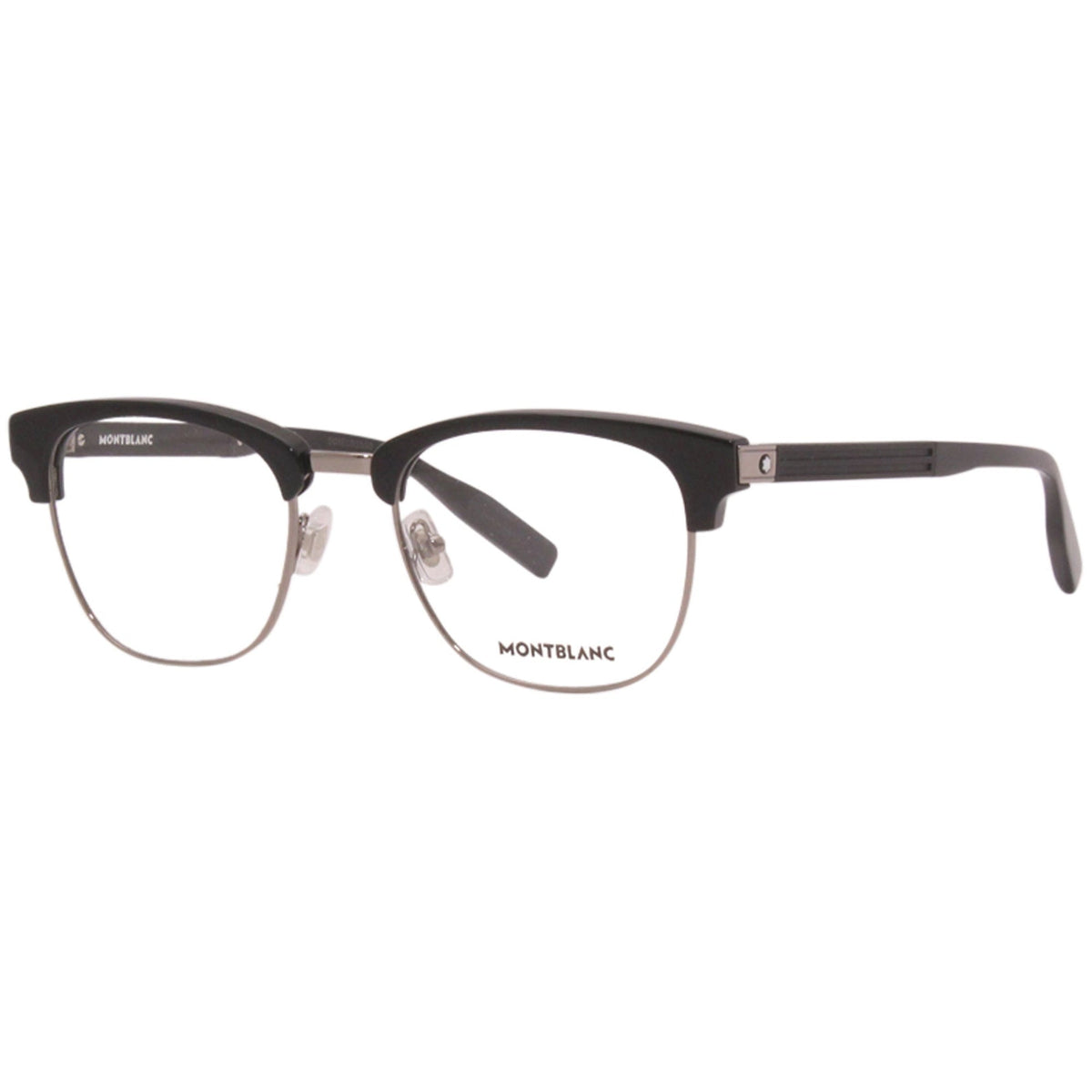 Montblanc Men's Sunglasses Spring Summer Black Transparent Demo Lens Demo Lens Ruthenium MB0164O 002