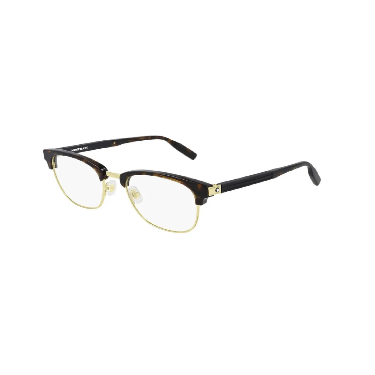 Montblanc Men's Sunglasses Spring Summer Havana Transparent Demo Lens Demo Lens Gold MB0164O 003
