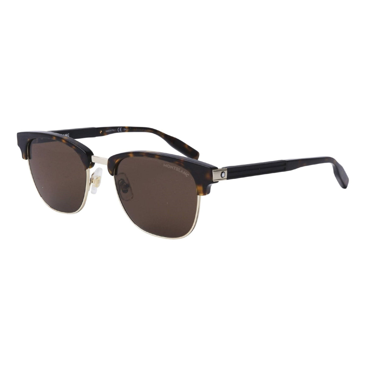 Montblanc Men's Sunglasses Spring Summer Havana Brown CR 39 CR 39 Gold MB0164S 003