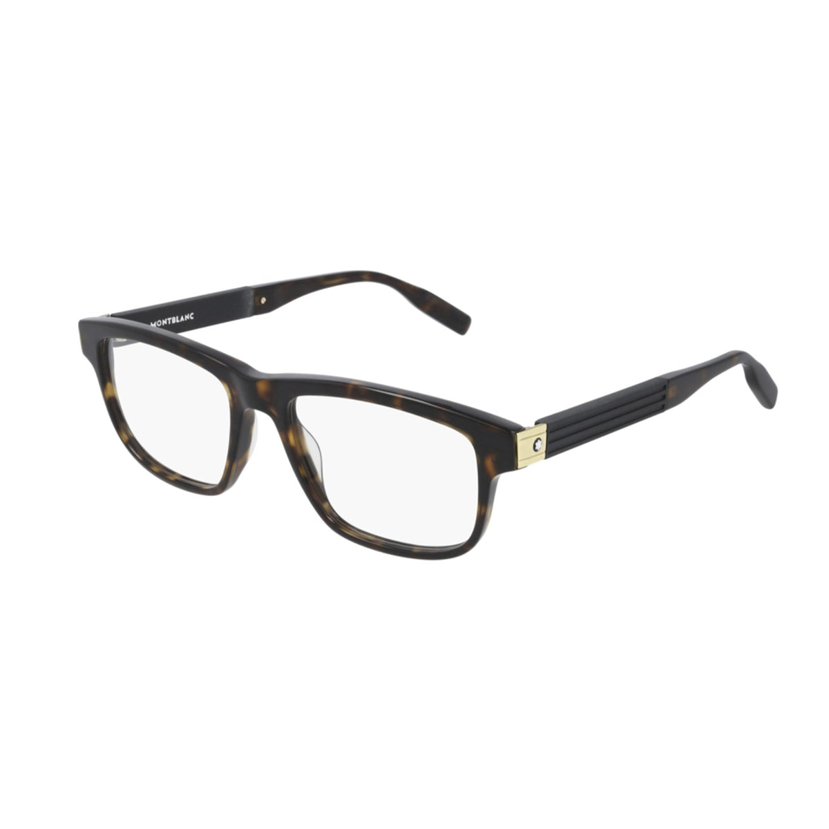 Montblanc Men's Sunglasses Spring Summer Havana Transparent Demo Lens Demo Lens Dark MB0165O 002