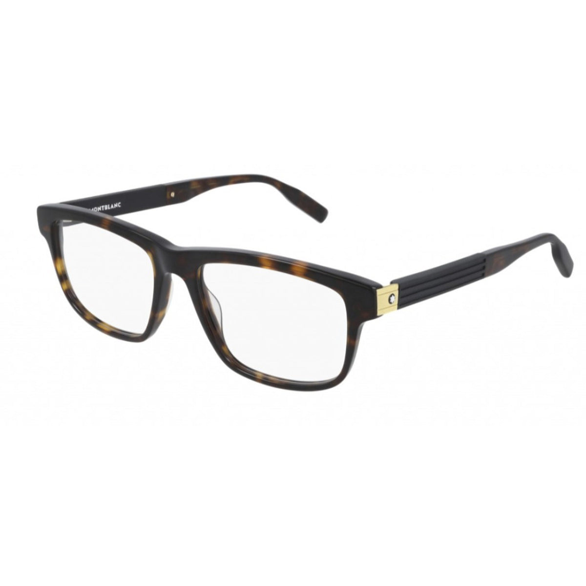 Montblanc Men's Sunglasses Spring Summer Havana Transparent Demo Lens Demo Lens Dark MB0165O 005