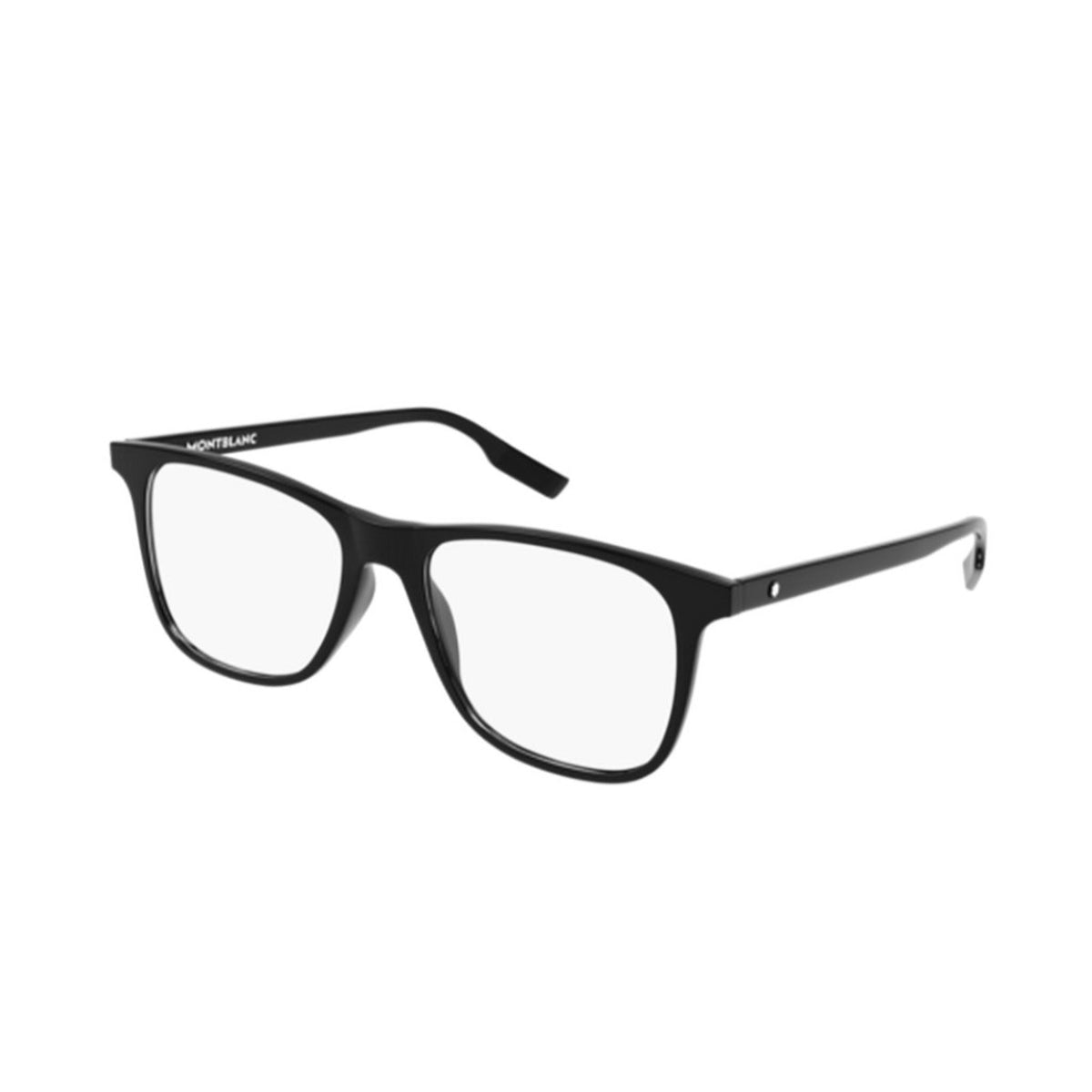 Montblanc Men's Sunglasses Fall Winter Black Transparent Demo Lens Demo Lens Shiny MB0174O 001