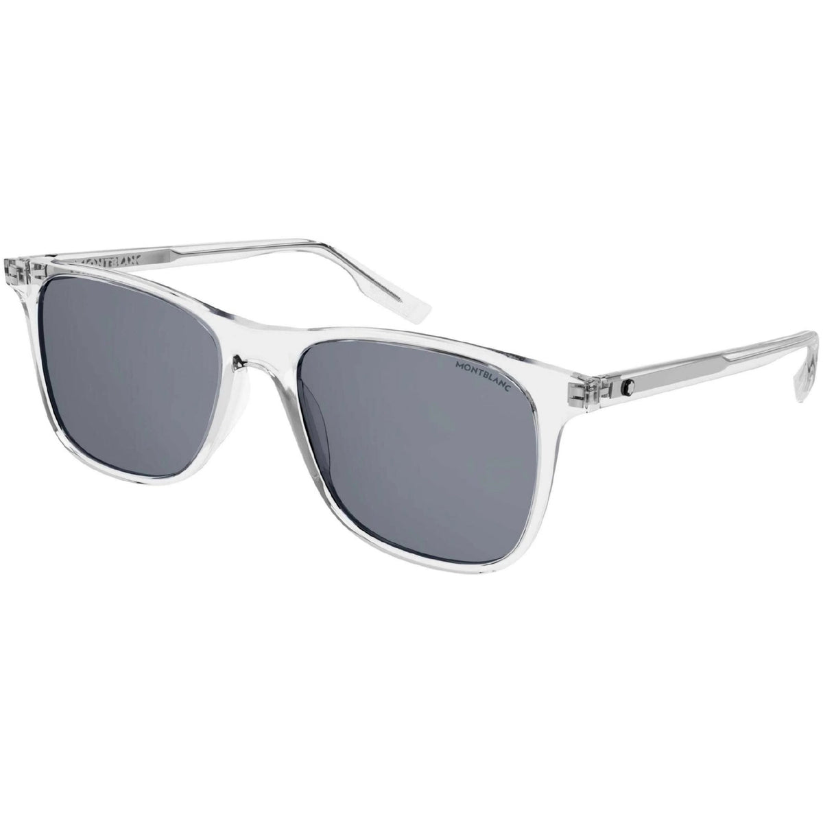 Montblanc Men's Sunglasses Fall Winter Crystal Grey CR 39 CR 39 Shiny MB0174S 003