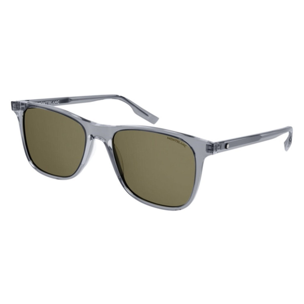 Montblanc Men's Sunglasses Fall Winter Grey Green CR 39 CR 39 Transparent MB0174S 004