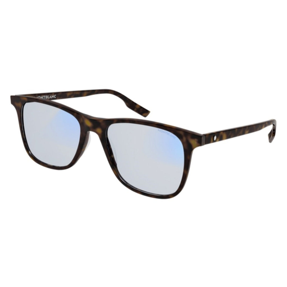 Montblanc Men's Sunglasses Fall Winter Havana Light Blue NXT Lens NXT Lens Dark MB0174S 005
