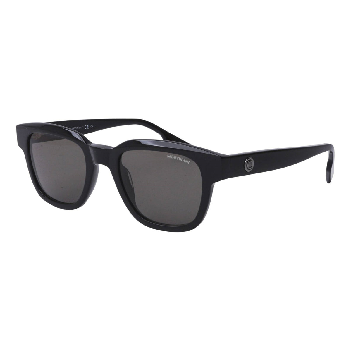 Montblanc Men&#39;s Sunglasses Fall Winter Black Grey CR 39 CR 39 Shiny MB0175S 001