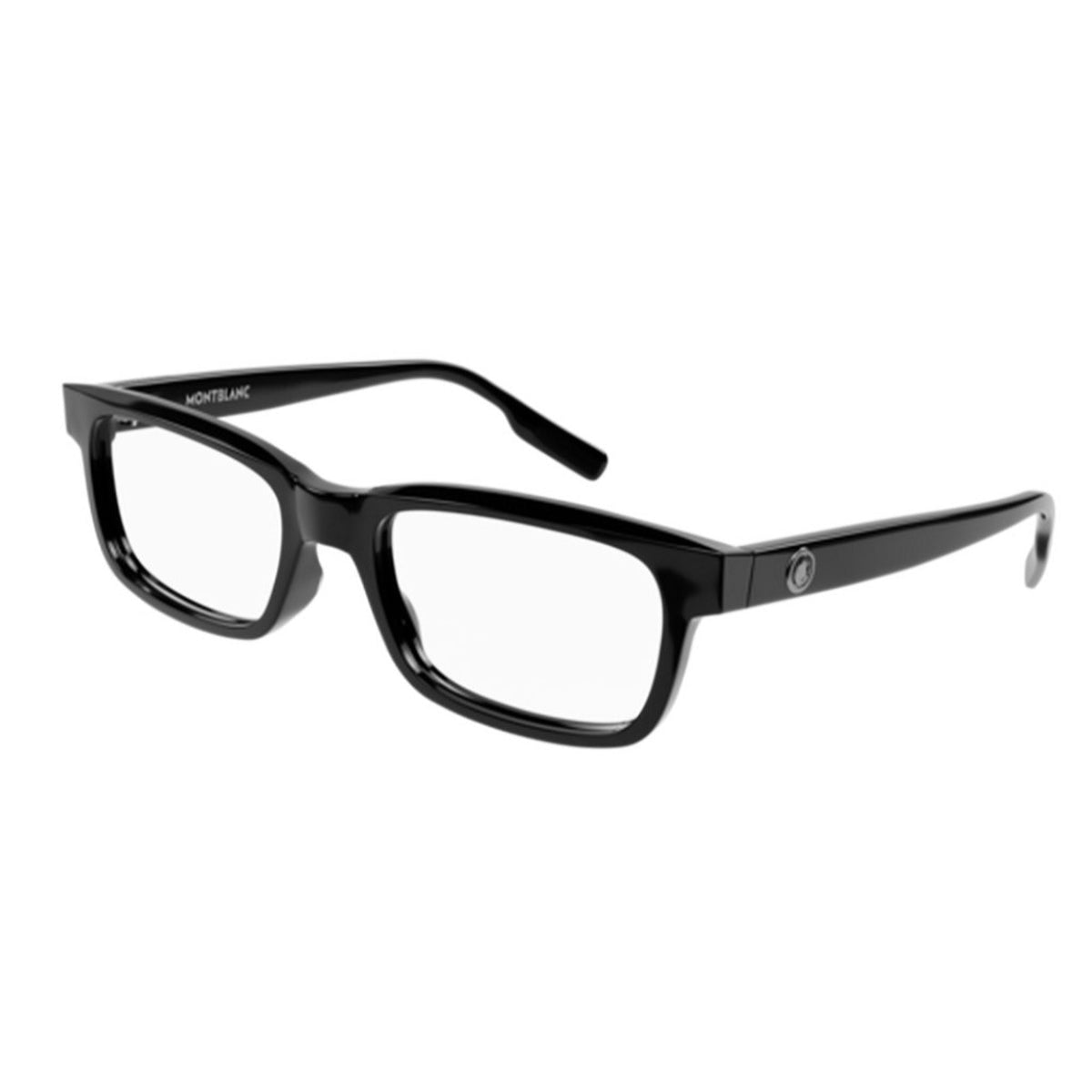 Montblanc Men's Sunglasses Fall Winter Black Transparent Demo Lens Demo Lens Shiny MB0179O 001