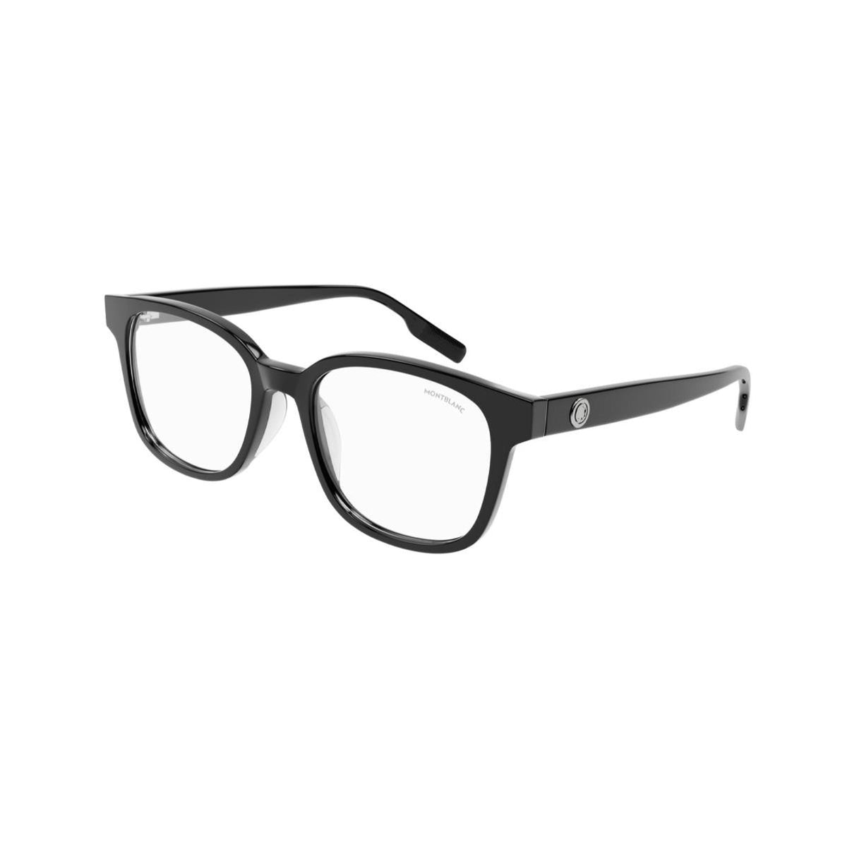 Montblanc Men's Sunglasses Fall Winter Black Transparent Demo Lens Demo Lens Shiny MB0180OK 005