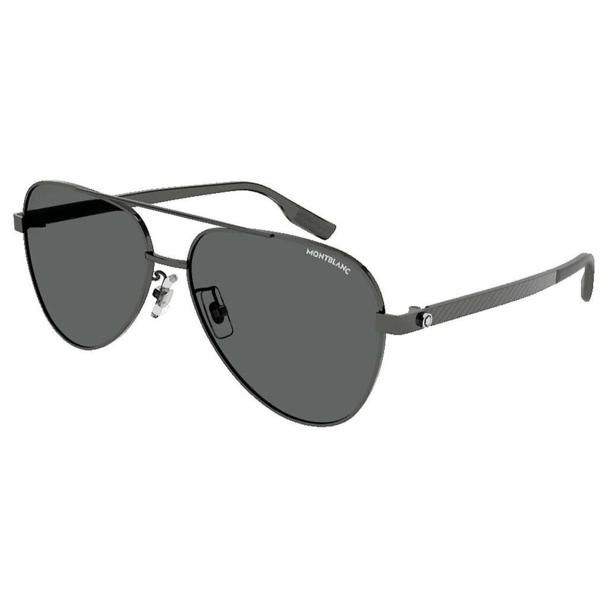 Montblanc Men's Sunglasses Fall Winter Ruthenium Grey Nylon Nylon Dark MB0182S 002