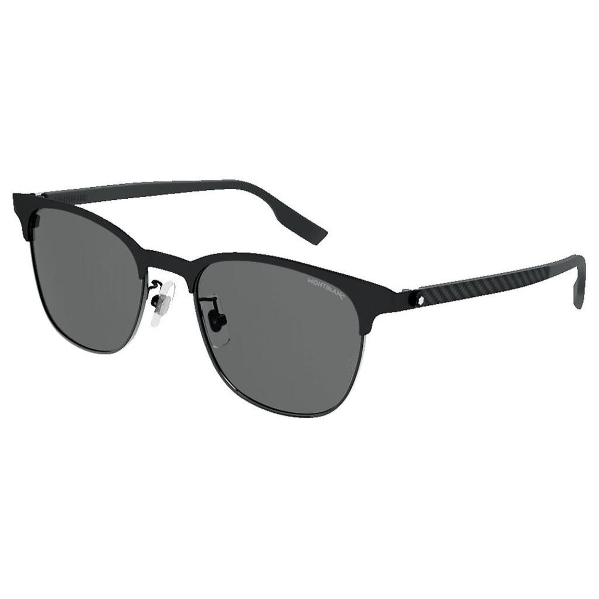 Montblanc Men&#39;s Sunglasses Fall Winter Black Grey Nylon Nylon Ruthenium MB0183S 002