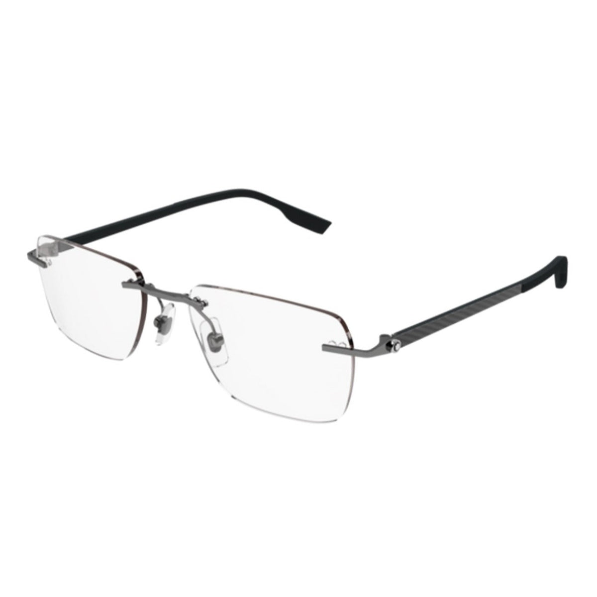 Montblanc Men's Sunglasses Fall Winter Ruthenium Transparent Demo Lens Demo Lens Dark MB0185O 003
