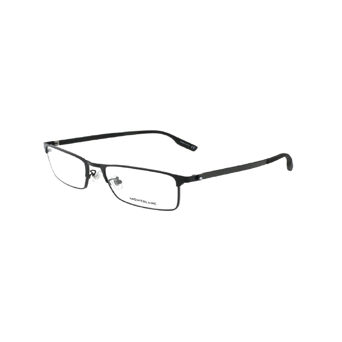 Montblanc Men's Sunglasses Fall Winter Black Transparent Demo Lens Demo Lens Matte MB0187O 004