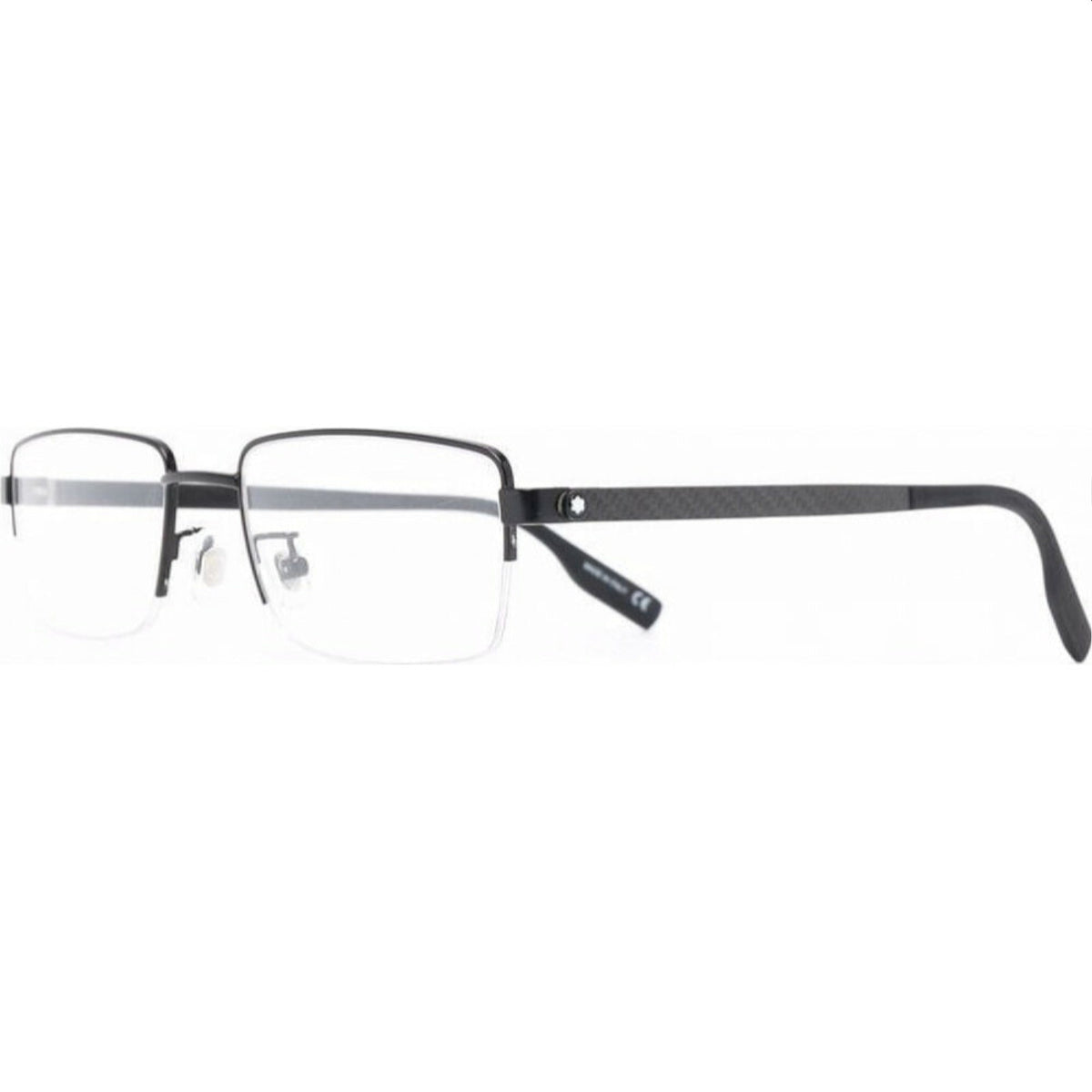 Montblanc Men's Sunglasses Fall Winter Black Transparent Demo Lens Demo Lens Matte MB0188O 001