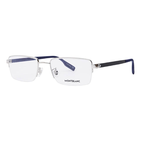 Montblanc Men's Sunglasses Fall Winter Silver Transparent Demo Lens Demo Lens Shiny MB0188O 002