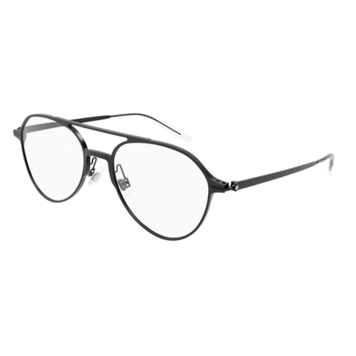 Montblanc Men's Sunglasses Fall Winter Black Transparent Demo Lens Demo Lens Matte MB0195O 001