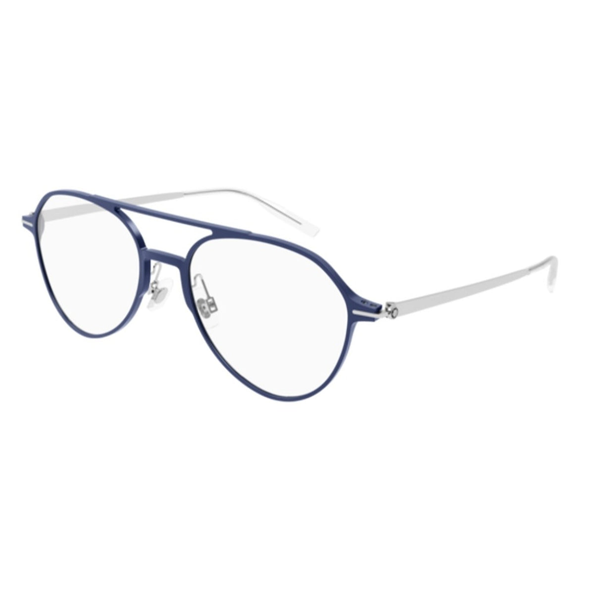 Montblanc Men's Sunglasses Fall Winter Blue Transparent Demo Lens Demo Lens Matte MB0195O 002