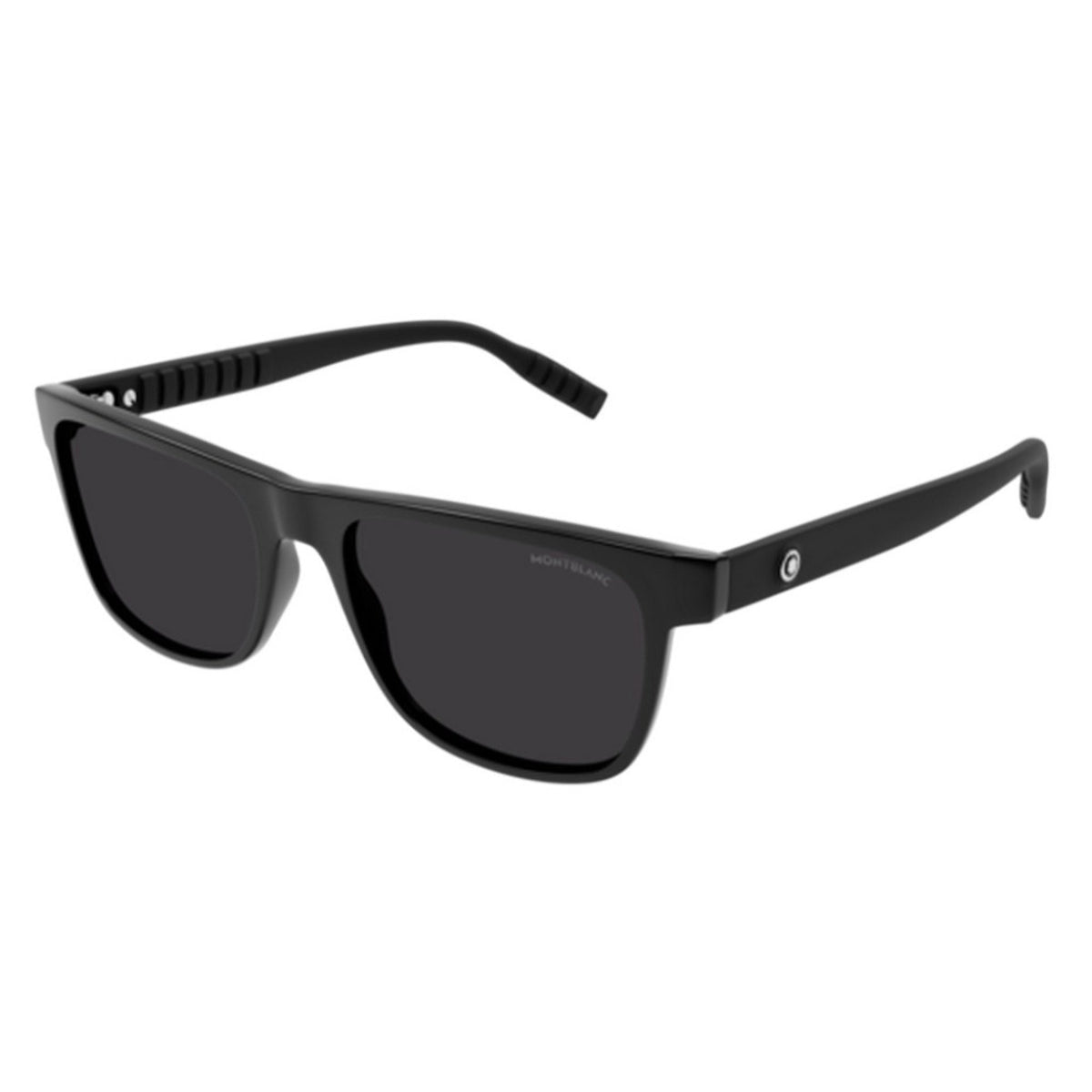 Montblanc Men's Sunglasses Spring Summer Black Grey Polar Nylon Polar Nylon Matte MB0209S 004