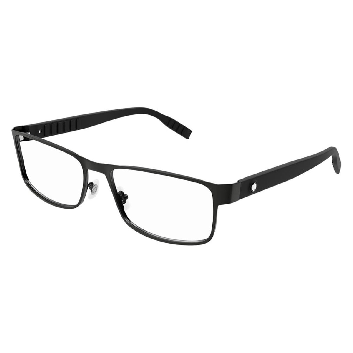 Montblanc Men's Sunglasses Spring Summer Black Transparent Demo Lens Demo Lens Matte MB0210O 004