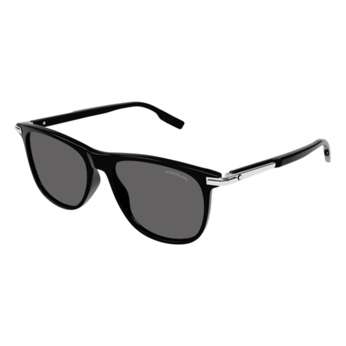 Montblanc Men's Sunglasses Spring Summer Black Grey CR 39 CR 39 Shiny MB0216S 001