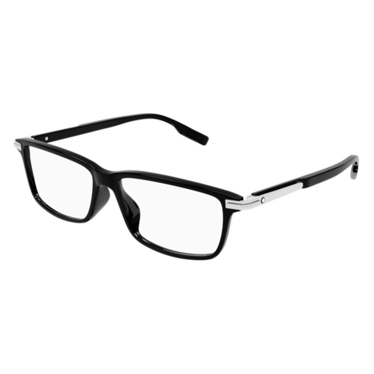 Montblanc Men's Sunglasses Spring Summer Black Transparent Demo Lens Demo Lens Shiny MB0217O 001