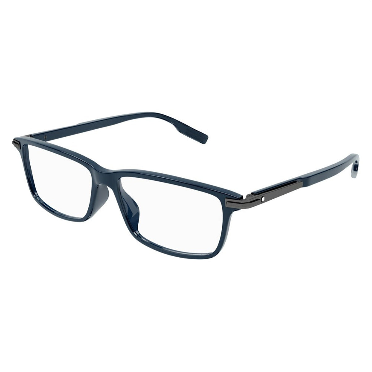 Montblanc Men's Sunglasses Spring Summer Blue Transparent Demo Lens Demo Lens Dark MB0217O 003