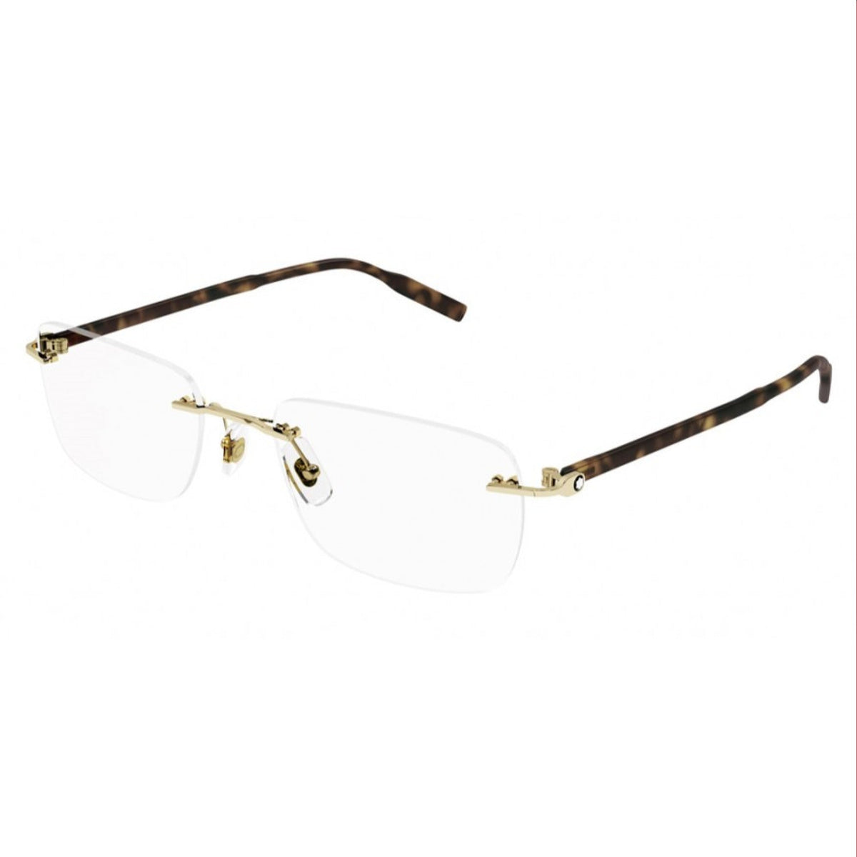Montblanc Men's Sunglasses Spring Summer Gold Transparent Demo Lens Demo Lens Light MB0221O 006