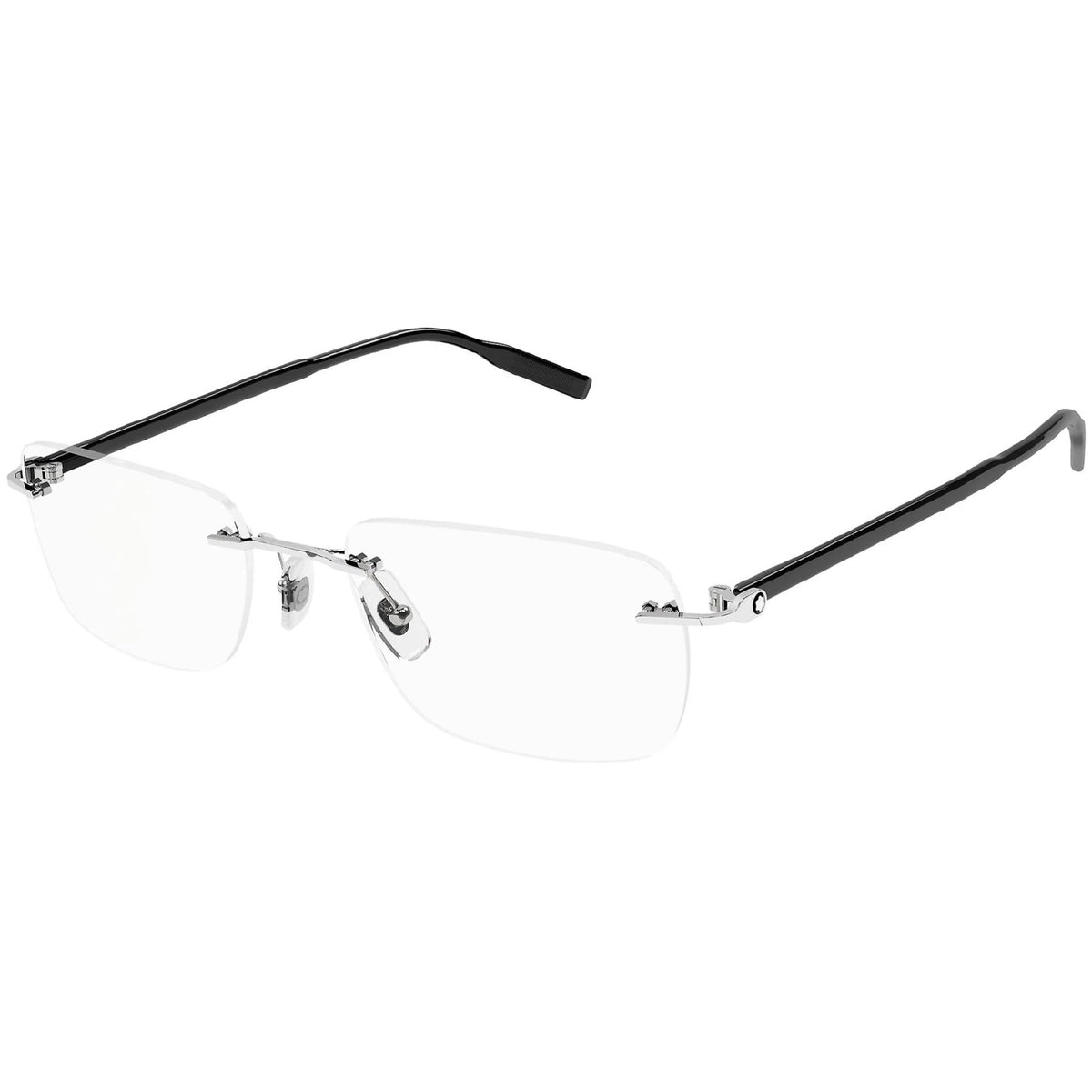 Montblanc Men's Sunglasses Spring Summer Silver Transparent Demo Lens Demo Lens Shiny MB0221O 007