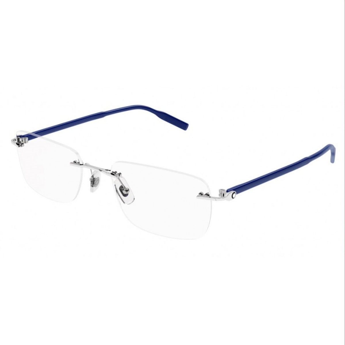 Montblanc Men's Sunglasses Spring Summer Silver Transparent Demo Lens Demo Lens Shiny MB0221O 008
