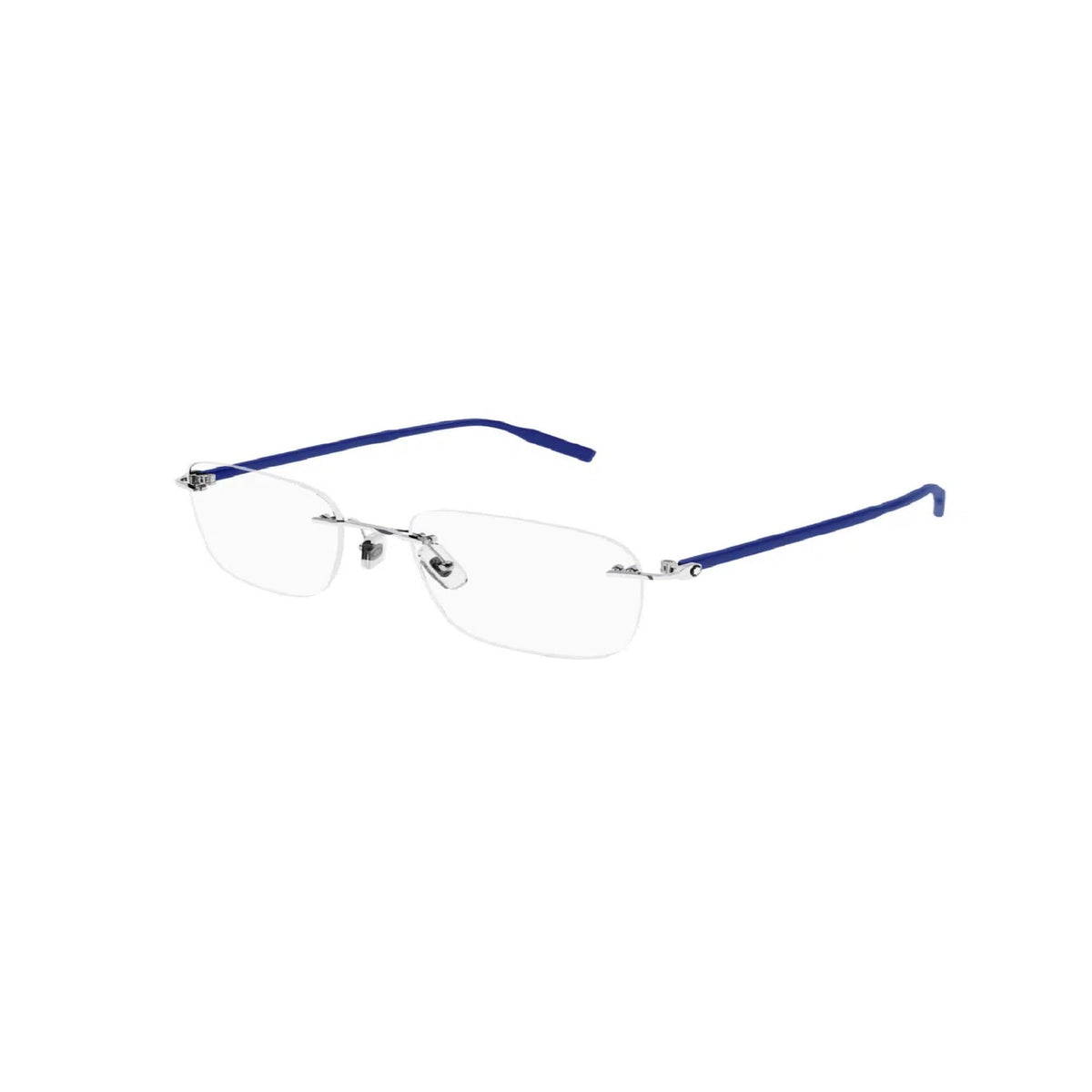 Montblanc Men's Sunglasses Spring Summer Silver Transparent Demo Lens Demo Lens Shiny MB0222O 004