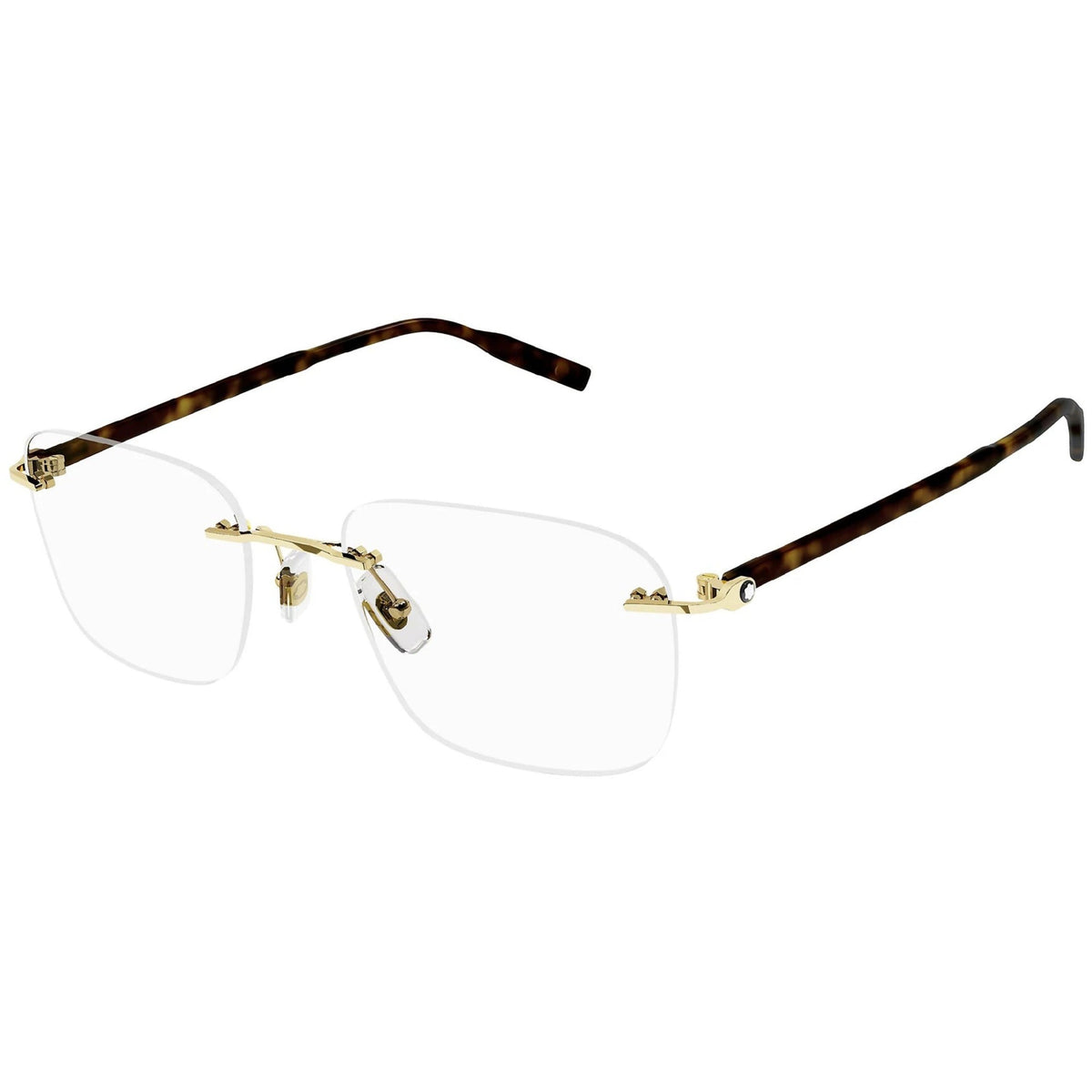 Montblanc Men's Sunglasses Spring Summer Gold Transparent Demo Lens Demo Lens Light MB0222O 006