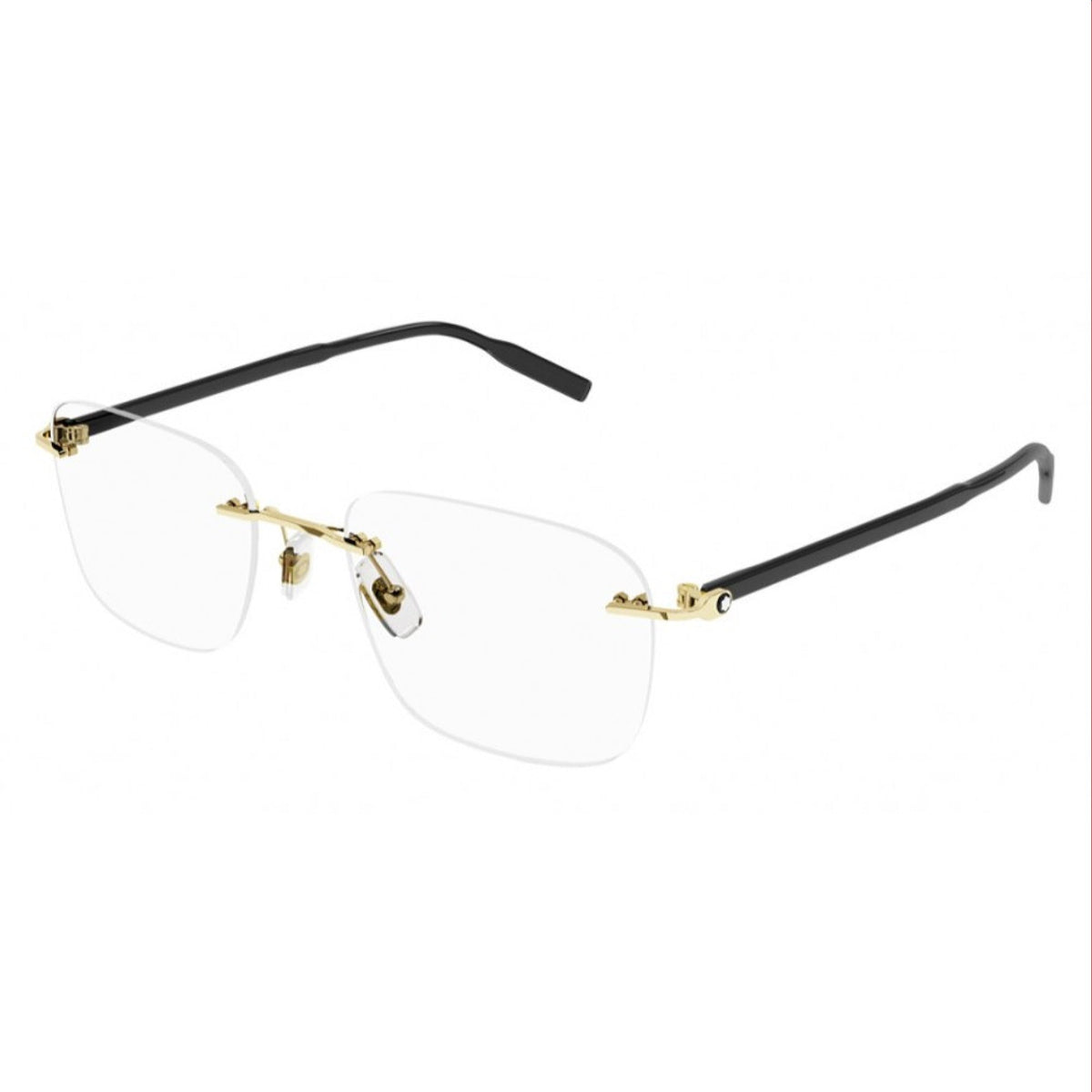Montblanc Men's Sunglasses Spring Summer Gold Transparent Demo Lens Demo Lens Light MB0222O 007