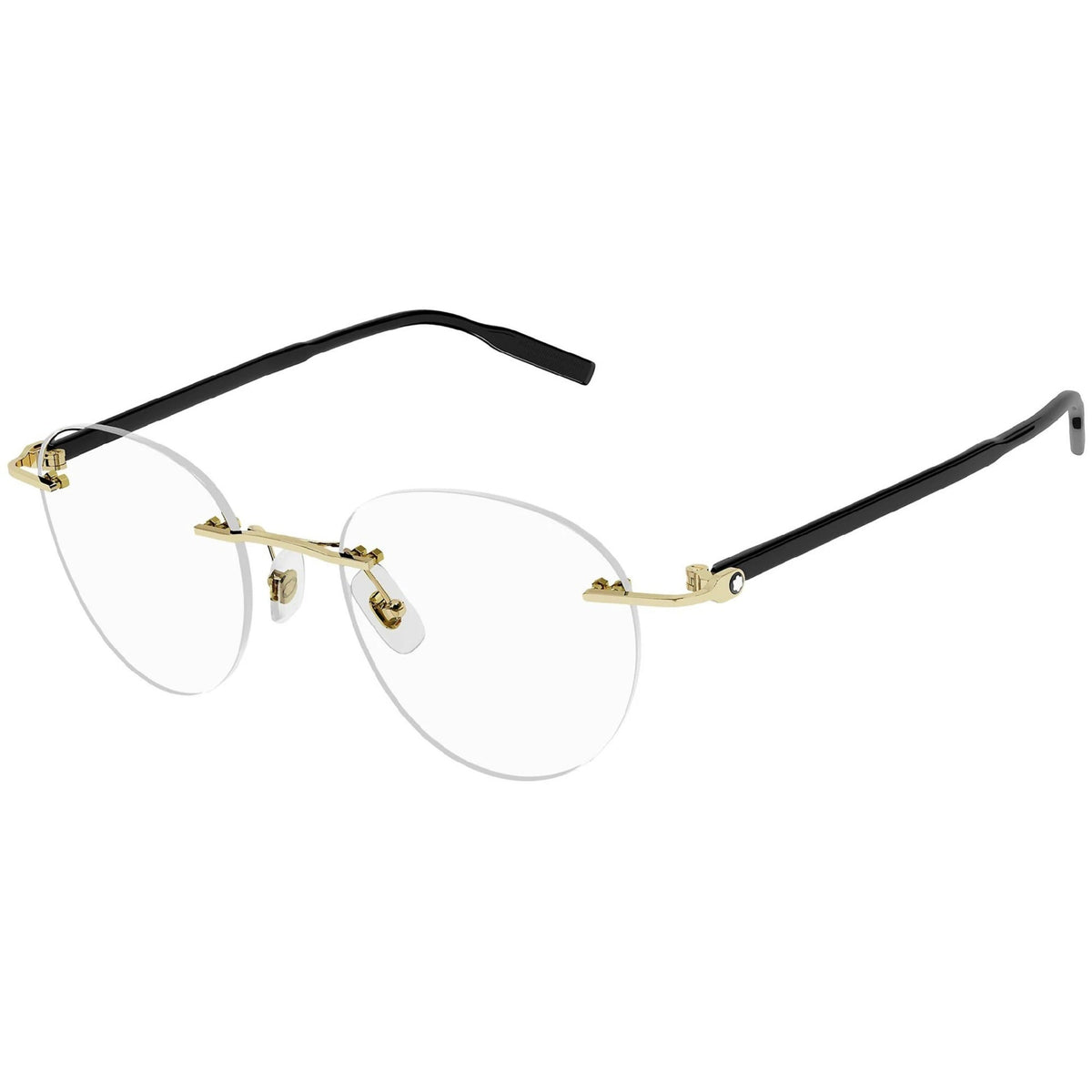 Montblanc Men's Sunglasses Spring Summer Gold Transparent Demo Lens Demo Lens Light MB0224O 001