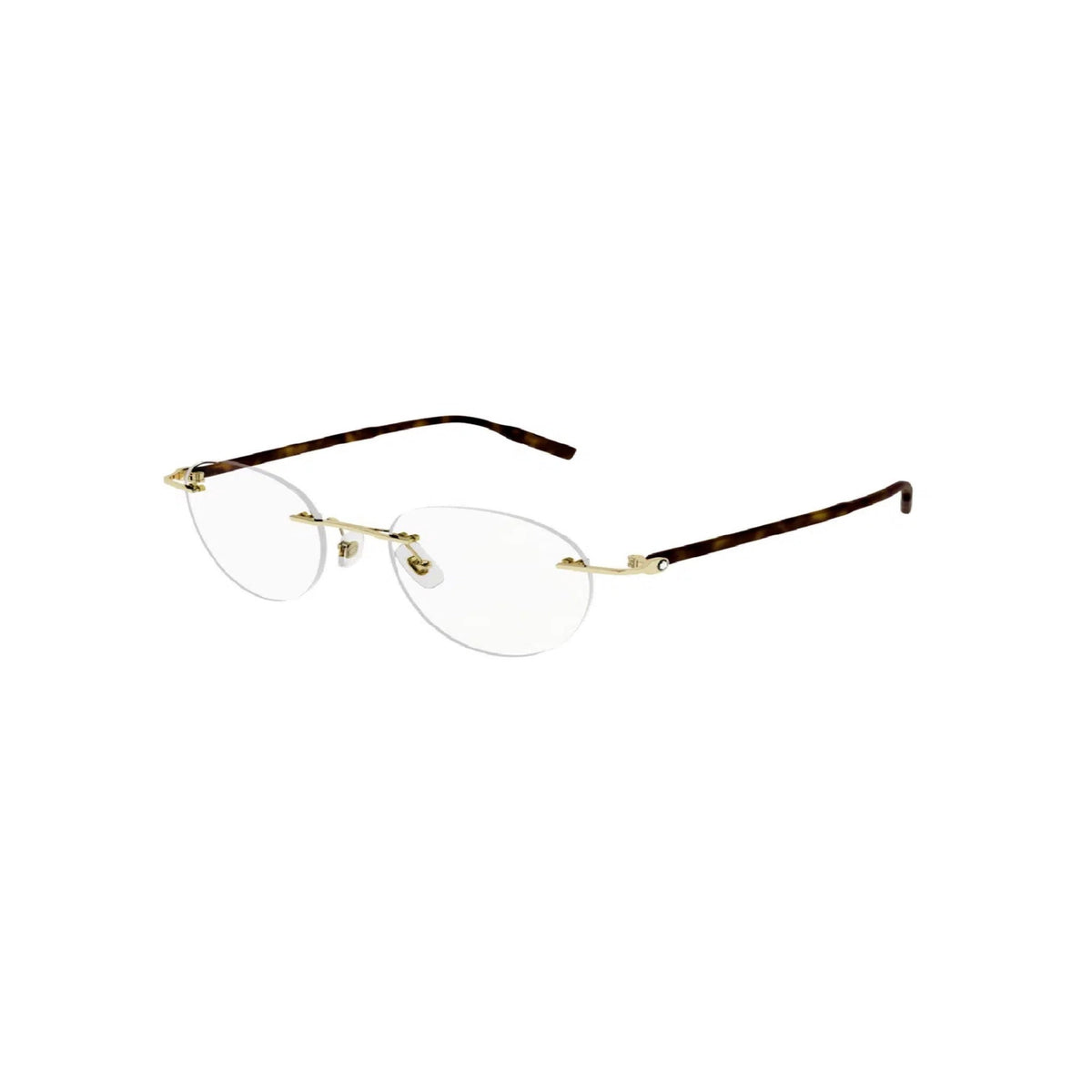 Montblanc Men's Sunglasses Spring Summer Gold Transparent Demo Lens Demo Lens Light MB0224O 002