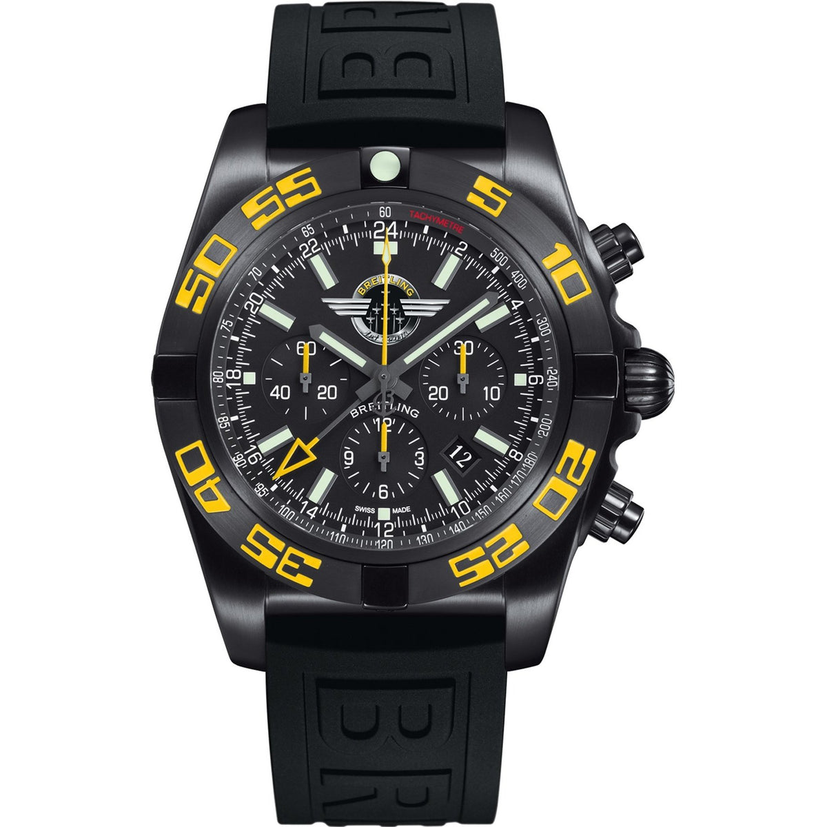 Breitling Men's MB04108P-BD76-155S Chronomat GMT Chronograph Black Rubber Diver Pro III Watch