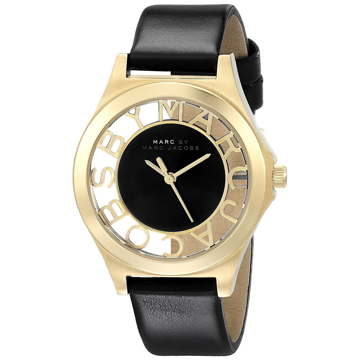 Marc Jacobs Women's MBM1340 Henry Black Leather Watch