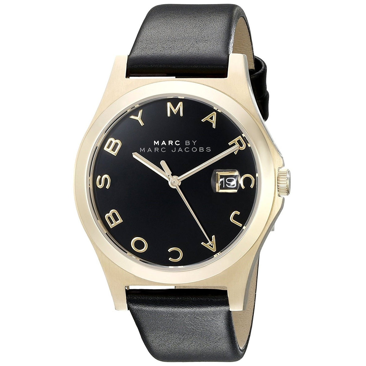 Marc Jacobs Women's MBM1357 Henry Slim Black Leather Watch