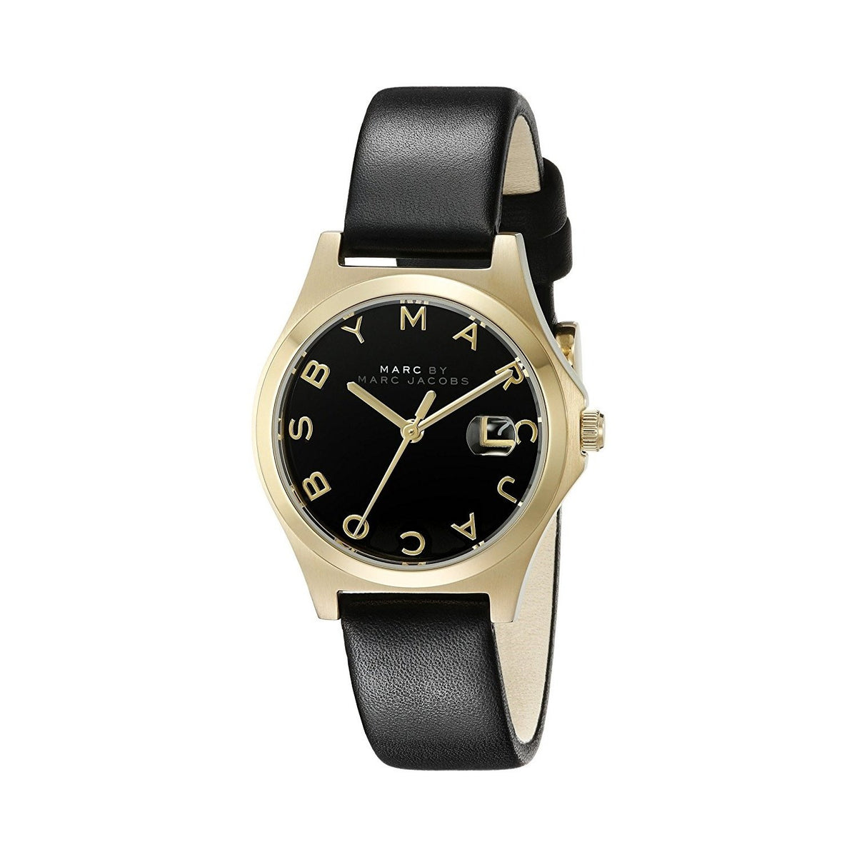 Marc Jacobs Women's MBM1374 Slim Black Leather Watch