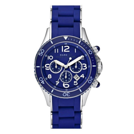 Marc Jacobs Women's MBM2548 Rock Chronograph Blue Stainless steel and Silicone Watch