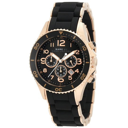 Marc Jacobs Women's MBM2553 Pelly Chronograph Black Silicone Watch