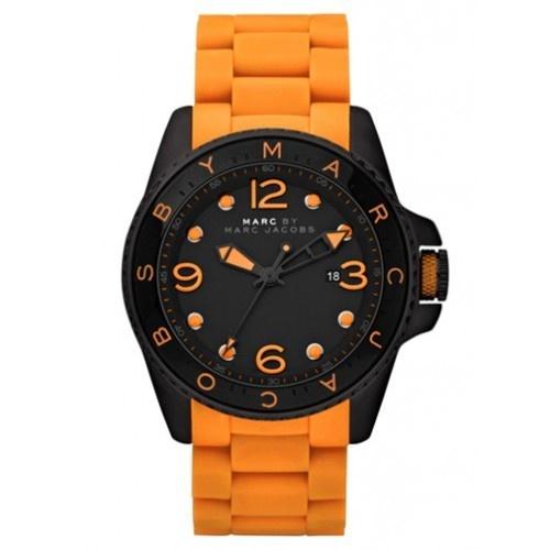Marc Jacobs Women's MBM2587 Diver Orange Stainless steel and Silicone Watch