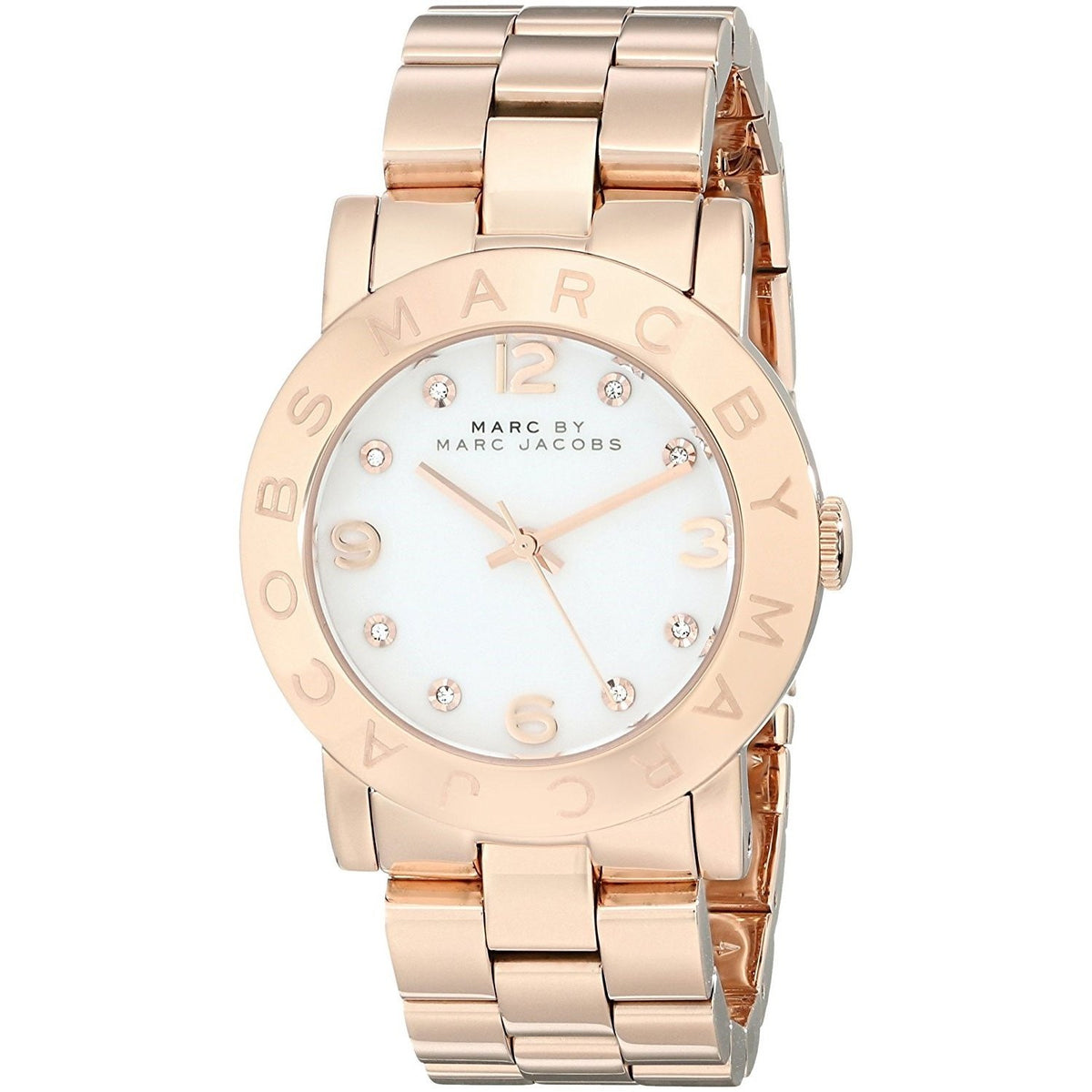 Marc Jacobs Women's MBM3077 Amy Crystal Rose-Tone Stainless Steel Watch