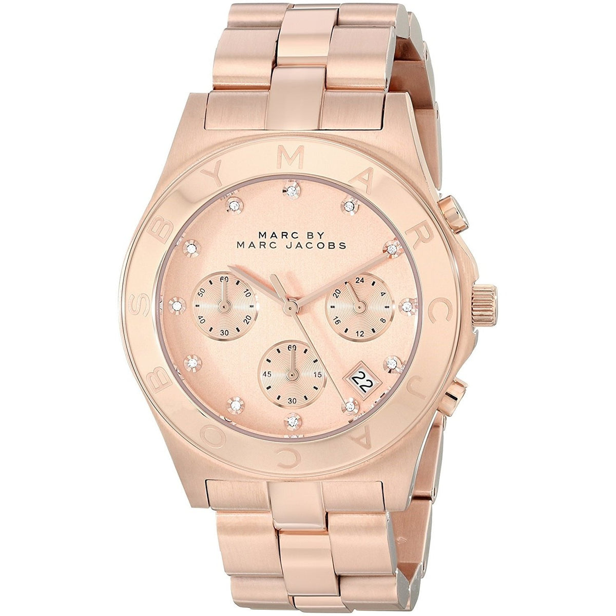 Marc Jacobs Women's MBM3102 Classic Chronograph Rose-Tone Stainless Steel Watch