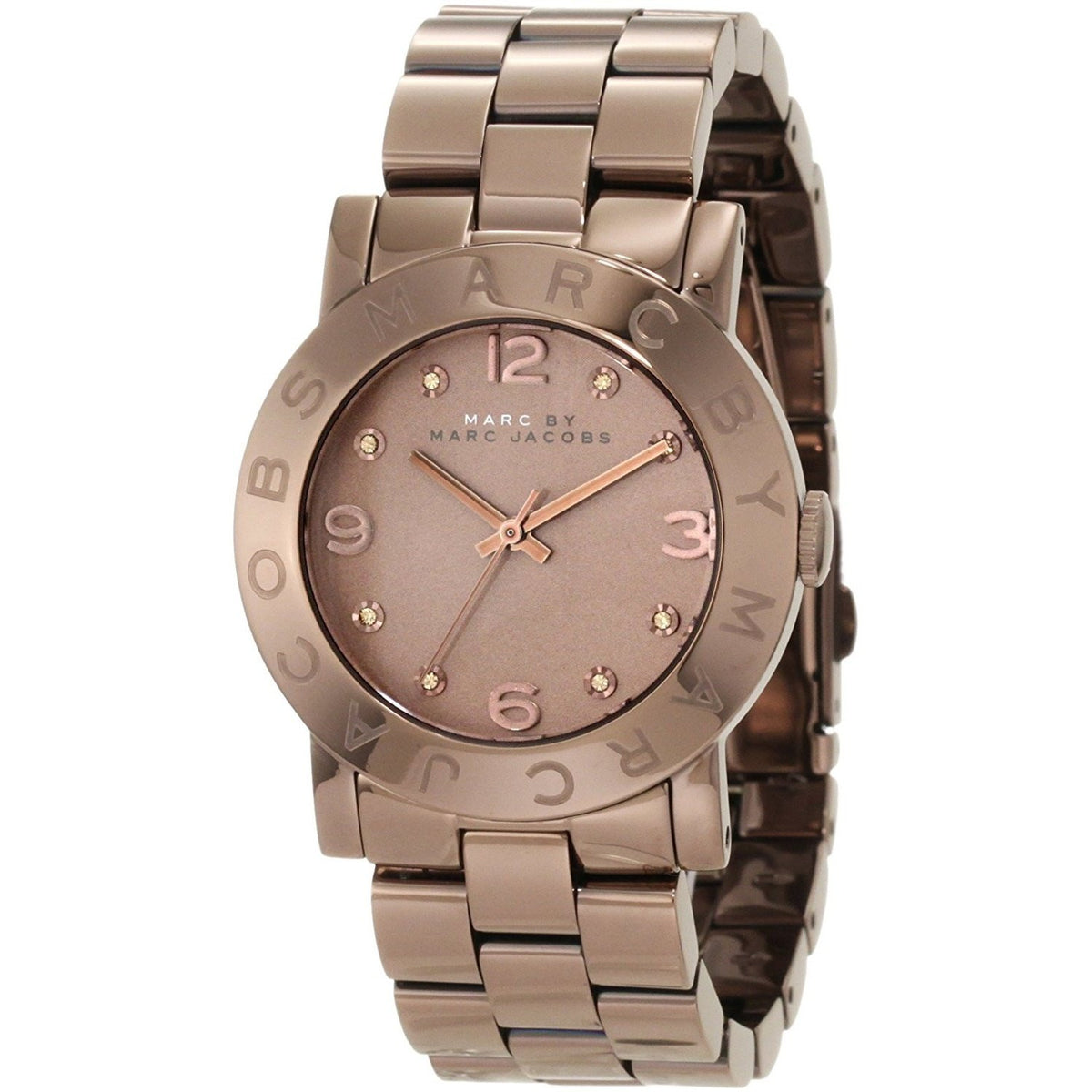 Marc Jacobs Women's MBM3119 Amy Crystal Brown Stainless Steel Watch
