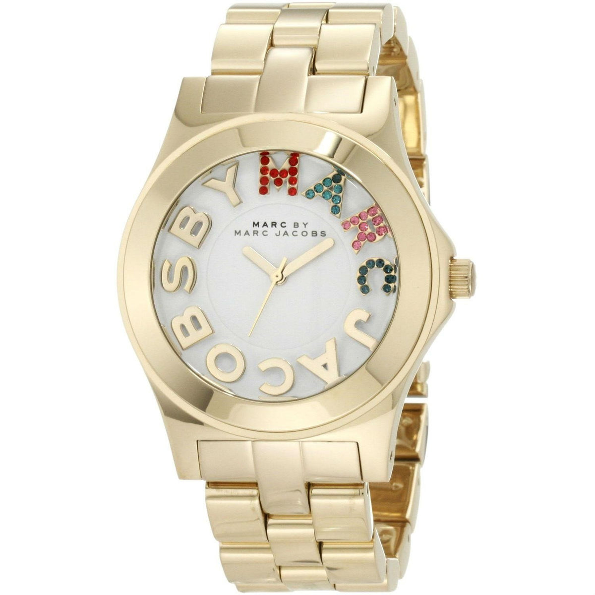 Marc Jacobs Women's MBM3137 Rivera Crystal Gold-Tone Stainless Steel Watch