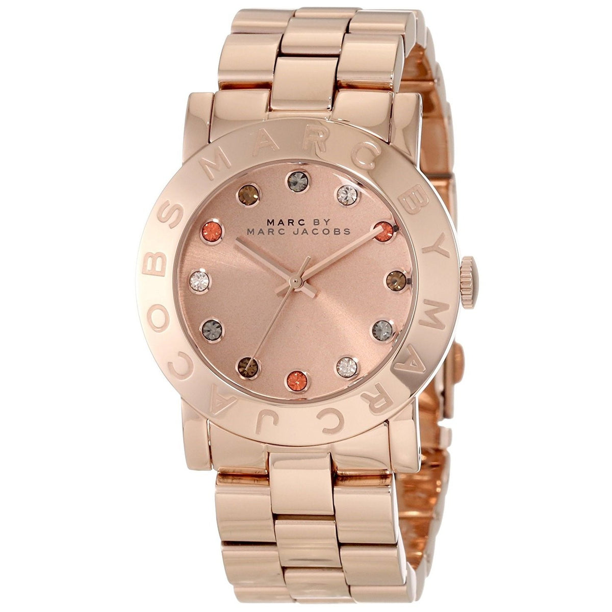 Marc Jacobs Women's MBM3142 Amy Crystal Rose-Tone Stainless Steel Watch