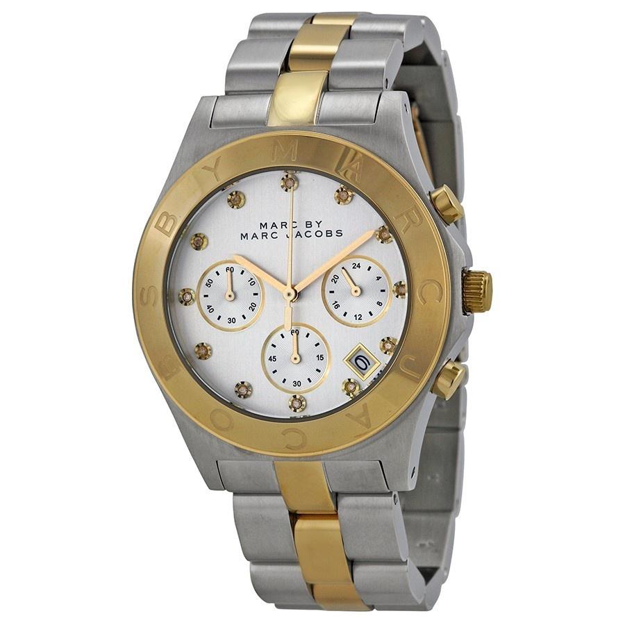 Marc Jacobs Women's MBM3177 Chronograph Crystal Two-Tone Stainless Steel Watch